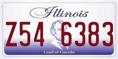IL license plate Z546383