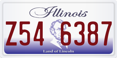 IL license plate Z546387