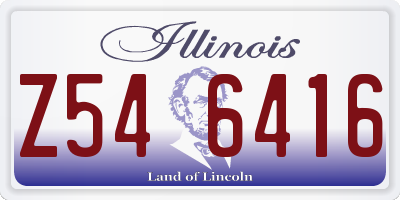 IL license plate Z546416