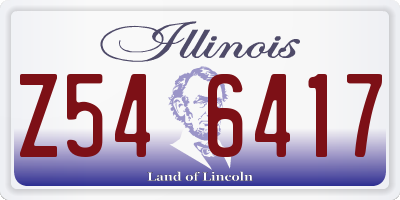 IL license plate Z546417