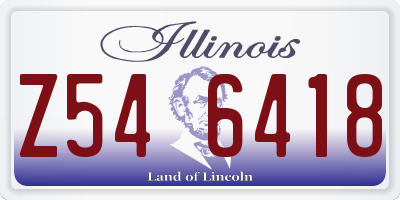 IL license plate Z546418