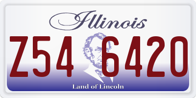 IL license plate Z546420