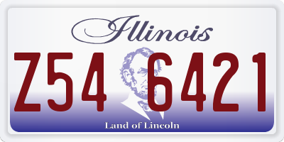 IL license plate Z546421