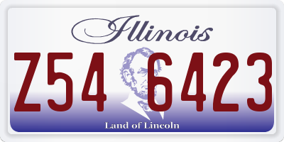 IL license plate Z546423