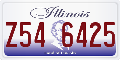 IL license plate Z546425