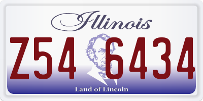 IL license plate Z546434