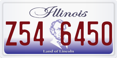 IL license plate Z546450