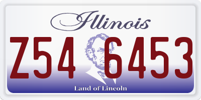 IL license plate Z546453