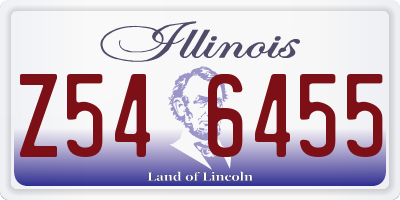 IL license plate Z546455