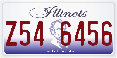 IL license plate Z546456