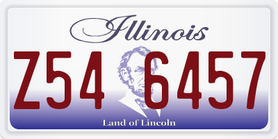 IL license plate Z546457