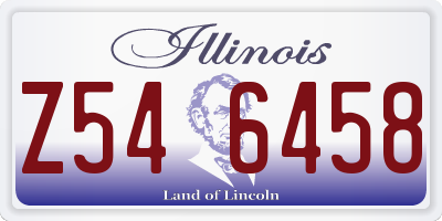 IL license plate Z546458