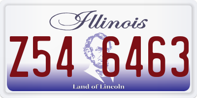 IL license plate Z546463