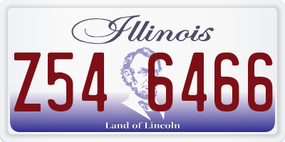 IL license plate Z546466