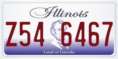 IL license plate Z546467
