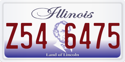 IL license plate Z546475