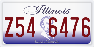 IL license plate Z546476