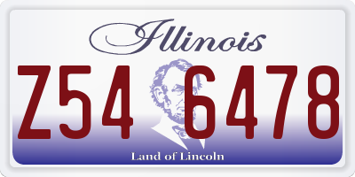 IL license plate Z546478