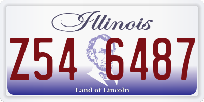 IL license plate Z546487