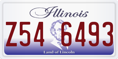 IL license plate Z546493