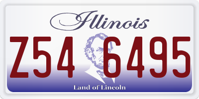 IL license plate Z546495