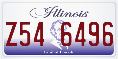 IL license plate Z546496