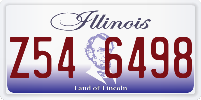 IL license plate Z546498