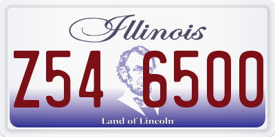 IL license plate Z546500