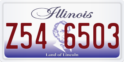 IL license plate Z546503