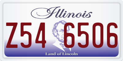 IL license plate Z546506