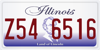 IL license plate Z546516