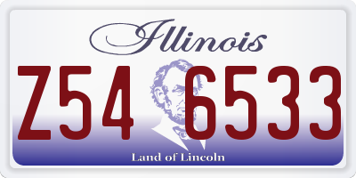 IL license plate Z546533