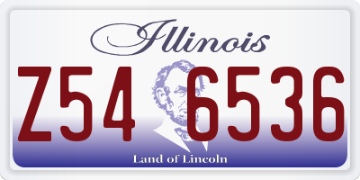 IL license plate Z546536
