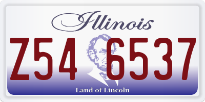 IL license plate Z546537