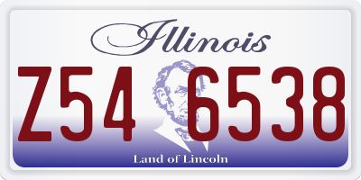 IL license plate Z546538
