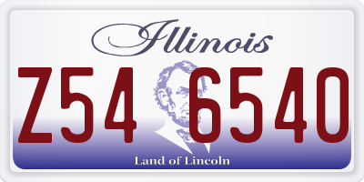 IL license plate Z546540