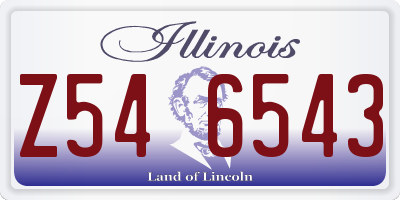 IL license plate Z546543