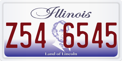 IL license plate Z546545