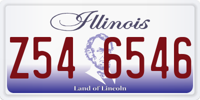 IL license plate Z546546