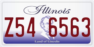 IL license plate Z546563