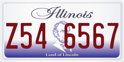 IL license plate Z546567
