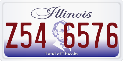 IL license plate Z546576