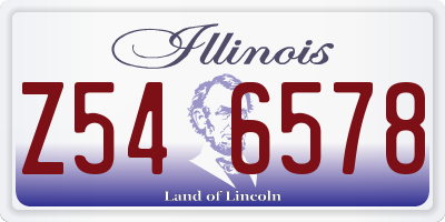 IL license plate Z546578