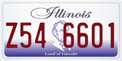 IL license plate Z546601