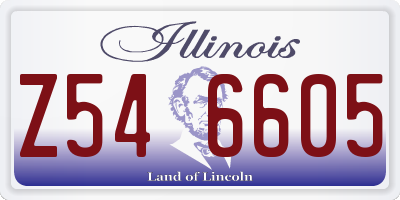 IL license plate Z546605