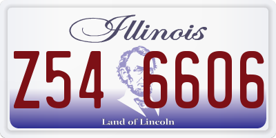 IL license plate Z546606