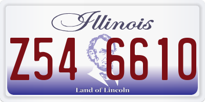 IL license plate Z546610