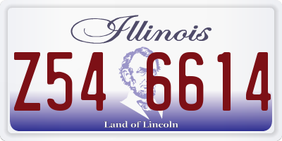 IL license plate Z546614