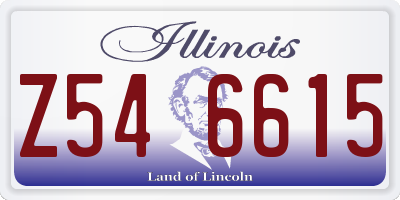 IL license plate Z546615