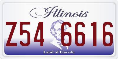 IL license plate Z546616